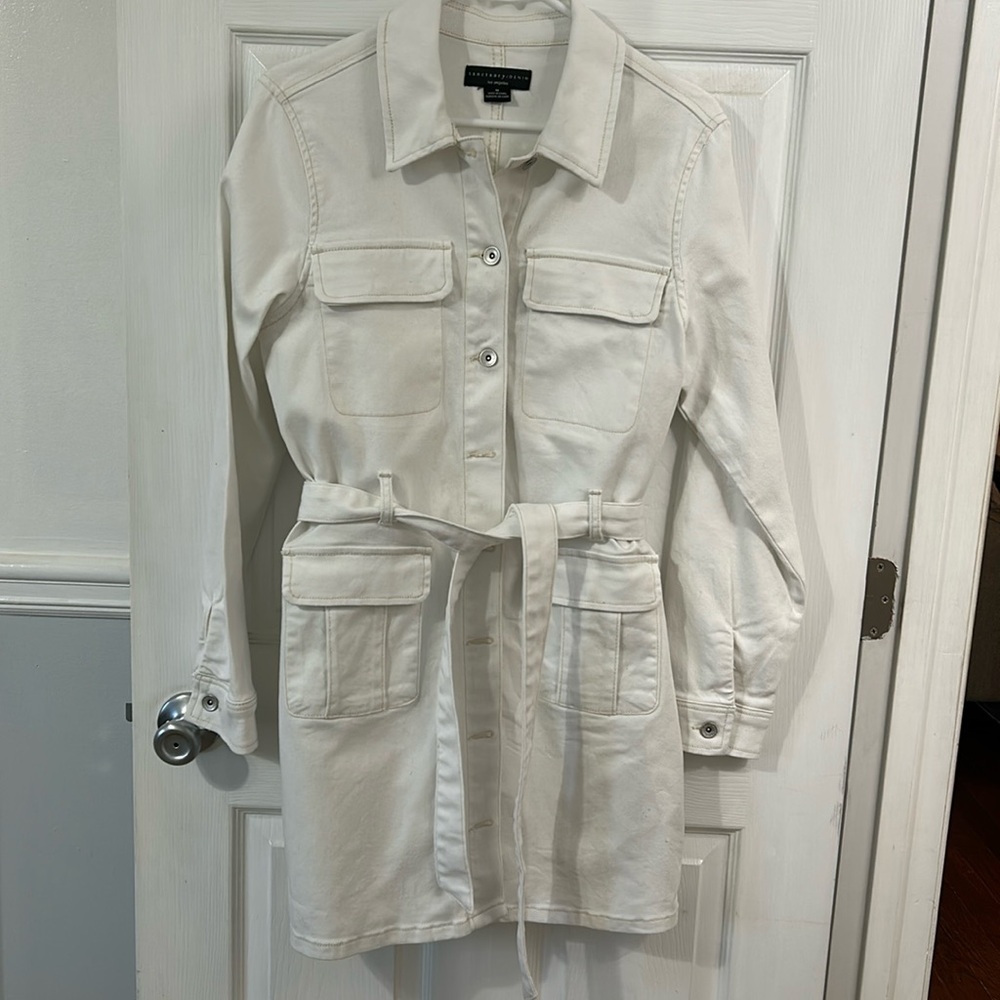 White denim dress